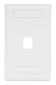 PLATE, WALL,FLUSH,1-G,1PORT,WH