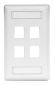 PLATE, WALL,FLUSH,1-G,4PORT,WH