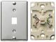 PLATE, WALL PHONE,6POS 4CON,S/TERM,SS