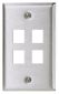 PLATE, WALL,SS,1-G,4PORT