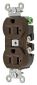 RCPT, DUP SB, HUBPRO, 20A 125V, FG , BR