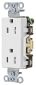 TAMP RES, DECO FACE, 15A 125V, 5-15R,WH