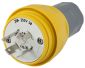 PLUG, W/TIGHT, 3P 20A 250V, L15-20P, YL