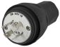 PLUG, W/TIGHT, 3P 20A 480V, L16-20P, BK