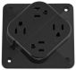 4-PLEX RCPT, 15A 125V, 5-15R, BK