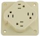 4-PLEX RCPT, 15A 125V, 5-15R, IV