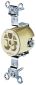 SGL RCPT, COMM/IND GRD,15A 125V 5-15R,IV