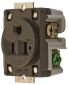 SGL PANEL MT RCPT, 20A 125V, 5-20R, BR
