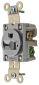 SGL RCPT, IND GRD, 20A 250V, 6-20R, GY