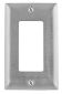 WALLPLATE, 1-G, GFCI, SS