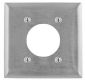 "WALLPLATE, 2-G, 2.15"", 4 BOLT, SS"