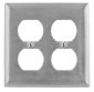 WALL PLATE, 2-G, DUP, 430SS