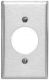 1G SS METAL WALLPLATE SATIN 302 1PWR RCP