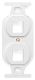 2PORT QP DUPLEX 106 STRAP WH
