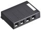 SURFACE MOUNT BOX 4-PORT BLACK