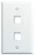 1G 2-PORT WALL PLATE