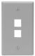 2PORT QP WALLPLATE GY