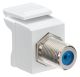 COUPLER F-CONNECTOR NICKEL PLATED WHITE