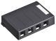 SURFACE MOUNT BOX 4-PORT BLACK