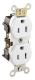 WH IND GRD REC BACK/SIDE WIRED 5-15R