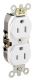 WH DUPL REC 2P3W GRND 5-15R 15A-125V