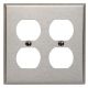 2G SS METAL WALLPLATE SATIN 430 2DUPLEX