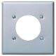 2G SS WALLPLATE 430 POWER RECP OPENING