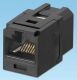 Mini-Com Cat 6 UTP RJ45 Coupler Module, Black