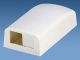 Mini-Com Surface Mount Box, 2 Port, Off White