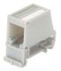 Mini-Com 1-port DIN Rail Mount Adapter, Gray