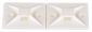 "ABM112-A-C Cable Tie Mount, White, PA 6.6, Rubber Adh., 1.12x1.12"", PK100"