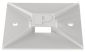 "ABM4H-A-L Cable Tie Mount, White, PA 6.6, Rubber Adh., 2x2"", PK50"