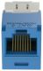 Mini-Com UTP RJ45 Cat 6 TG Jack Module, Blue