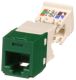 Mini-Com UTP RJ45 Cat 6 TG Jack Module, Green