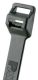 "Pan-Ty PLT10EH-Q0 Cable Tie, Black, UV PA6.6, 34.2""L, 250lb, PK25"