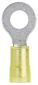 Pan-Term PN10-10R-D Ring Terminal, Yellow, Nylon, 10-12 AWG, #10 Stud, PK500