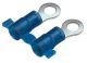Reel Smart PN14-10R-3K Ring Terminal, Blue, Nylon, 14-16 AWG, #10 Stud, PK3000