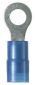 Pan-Term PN14-8R-C Ring Terminal, Blue, Nylon, 14-18 AWG, #8 Stud, PK100