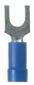 Pan-Term PV14-6F-M Fork Terminal, Blue, Vinyl, 14-16 AWG, #6 Stud, PK1000