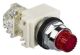Illuminated push-button, Harmony 9001K, metal, projecting, red, 30mm, spring return, 24-28V, 1 C/O