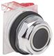 Push-button, Harmony 9001K, metal, flush, black, 30mm, spring return, 1 NC