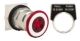 Push button head, Harmony 9001K, metal, mushroom 41mm, red, 30mm, 3 positions, return to center