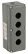 Empty enclosure control station, Harmony 9001K, Harmony 9001SK, aluminium, 4 cut outs, 30mm