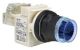 Illuminated push-button head, Harmony 9001SK, plastic, plastic guard flush, without cap, 30mm, spring return, 120V