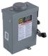 Safety switch, general duty, fusible, 2 pole, 3 wire, 240VAC, 30A, Type 3R, bolt on hub prov, with neutral
