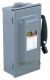 Safety switch, general duty, fusible, 2 pole, 3 wire, 240VAC, 100A, Type 3R, bolt on hub prov, with neutral