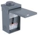 Load center, QO, 1 phase, 2 spaces, 4 circuits, 70A fixed main lugs, NEMA3R