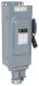 Safety switch, heavy duty, non fusible, 100A, 600VAC, 600VDC, 3 poles, 100hp, NEMA 12K, Appleton Powertite receptacle