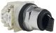 30mm push button, Type K, 3 position selector switch, 6A inductive at 120VAC, 2NO/2NC contacts, black knob, NEMA 4, 13