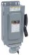 Safety switch, heavy duty, non fusible, 60A, 600VAC/DC, 3 poles, 60HP, NEMA 1, Appleton Powertite receptacle